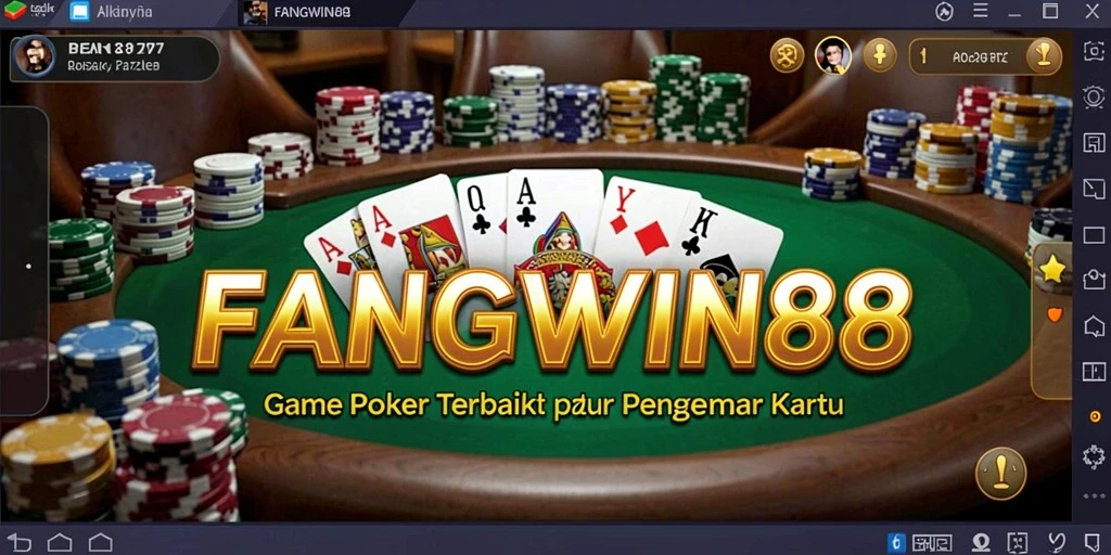 Screenshot gameplay FANGWIN88 menampilkan suasana permainan Poker yang mendebarkan.