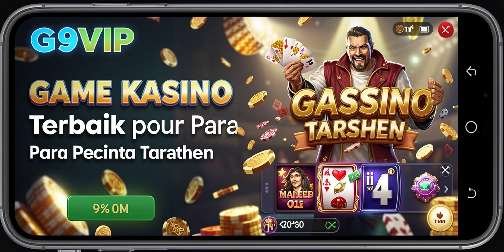 Screenshot utama G9VIP menampilkan gameplay seru di kasino.