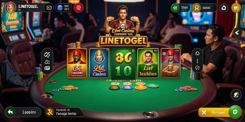 Tampilan gameplay menarik dari aplikasi Live Casino LINETOGEL.
