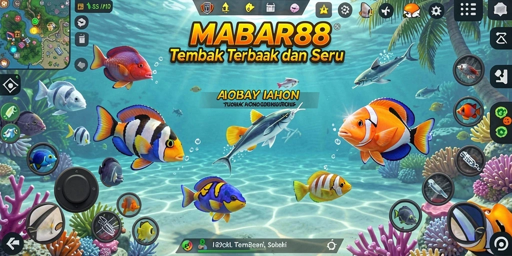 Screenshot gameplay MABAR88 menampilkan aksi seru Tembak Ikan.