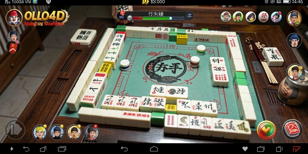 Gameplay Mahjong yang seru dan mendebarkan di OLLO4D.