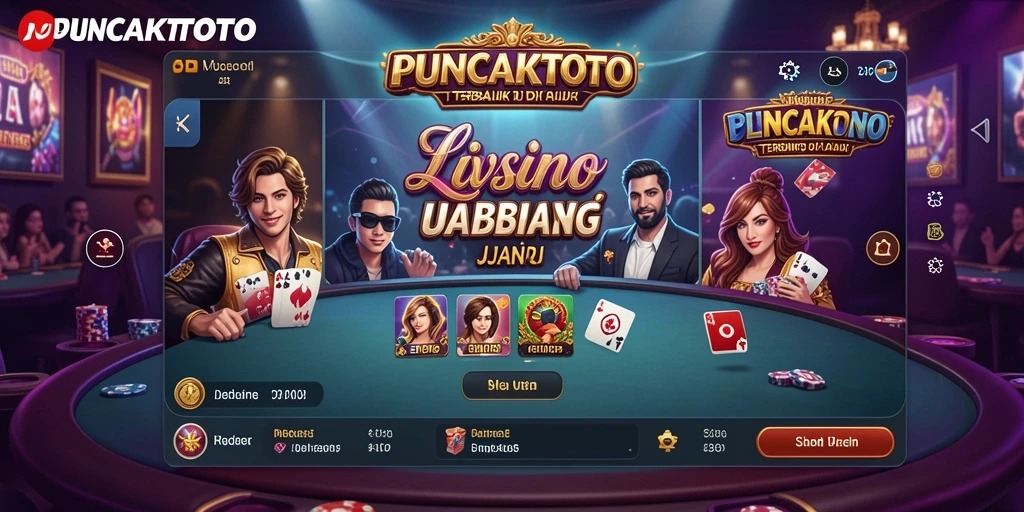 Tampilan screenshot PUNCAKTOTO yang menunjukkan dealer live dalam aksi.