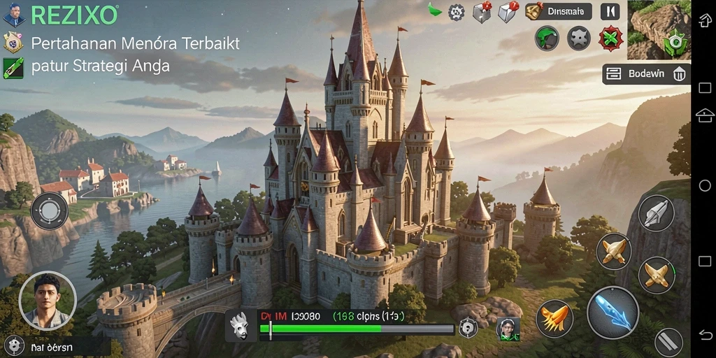 Screenshot dari gameplay Tower Defense yang seru dan strategis.