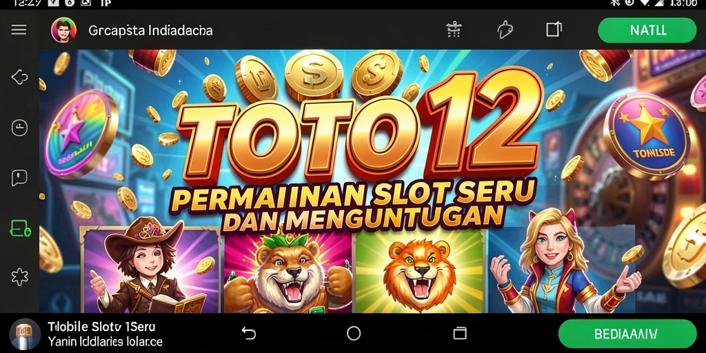 Tampilan menarik dari gameplay Slot TOTO12 yang mengasyikkan.
