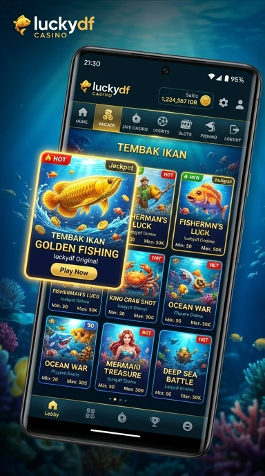 Tampilan antarmuka luckydf yang menarik dan mudah dipahami.